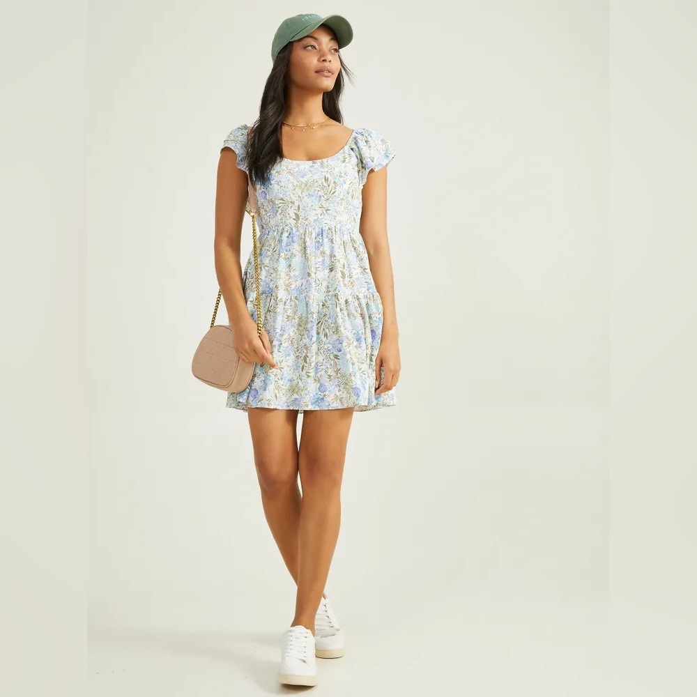 NWT Altar’d State Dominique floral mini blue XS